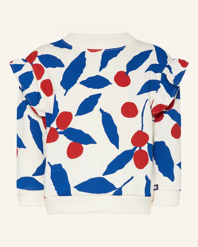 Petit Bateau Sweatshirt mit Rüschen Creme