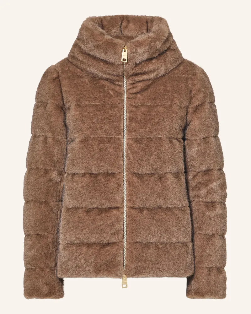 Herno Daunenjacke Mit Kunstfell braun Braun