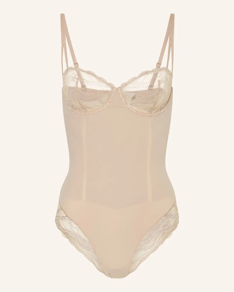 Calvin Klein Bügel-Body SENSUAL STRETCH LACE mit Shaping-Effekt Nude