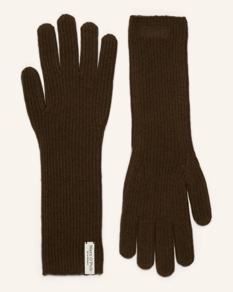 Marc O'Polo Strickhandschuhe braun Dunkelbraun