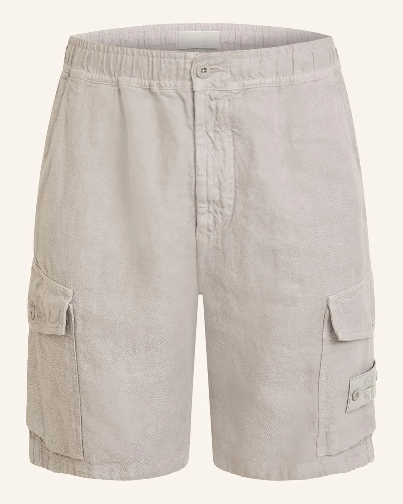Stone Island Leinenshorts GHOST Grau