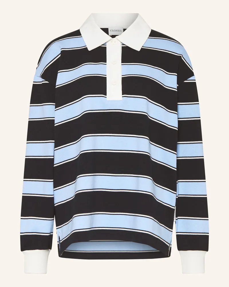 Closed Rugbyshirt blau Hellblau