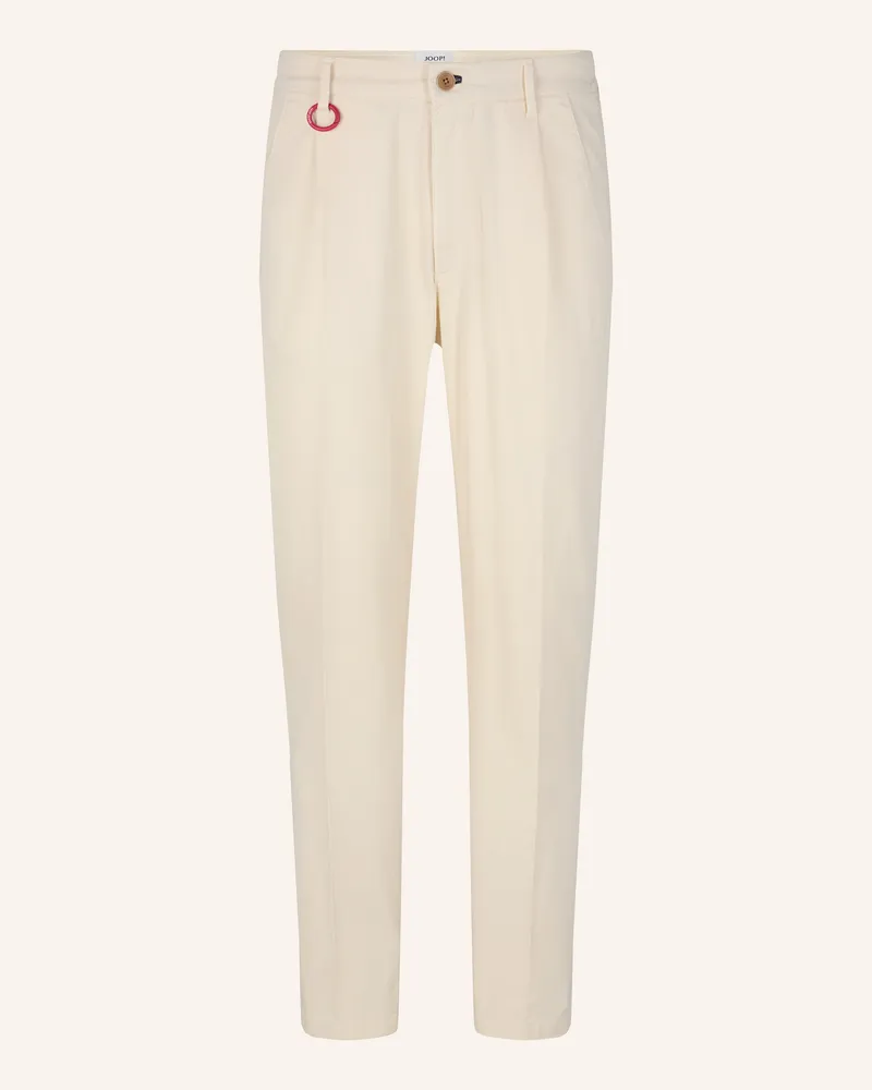 JOOP! Bundfaltenhose Loose Fit Creme