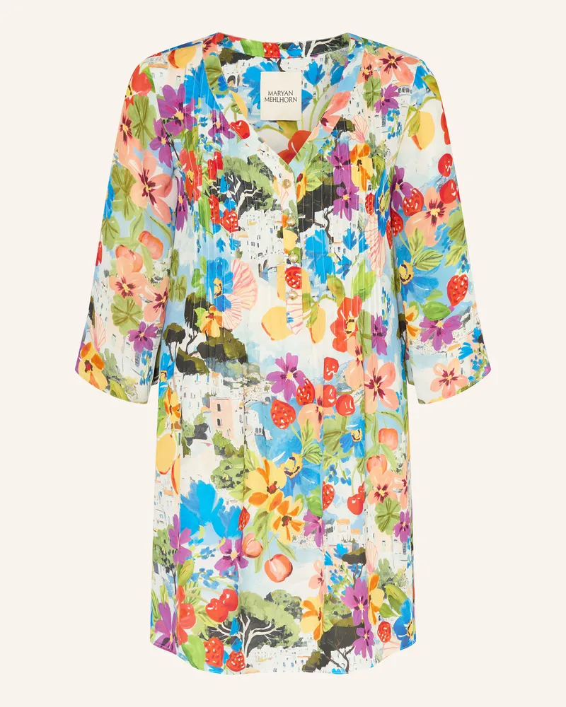 Maryan Mehlhorn Strandkleid RIVIERA aus Seide mit 3/4-Arm Blau