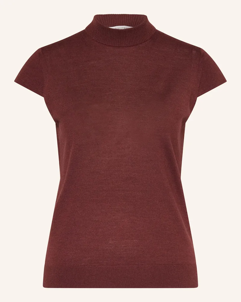Dorothee Schumacher Strickshirt ESSENTIAL EASE mit Seide Braun