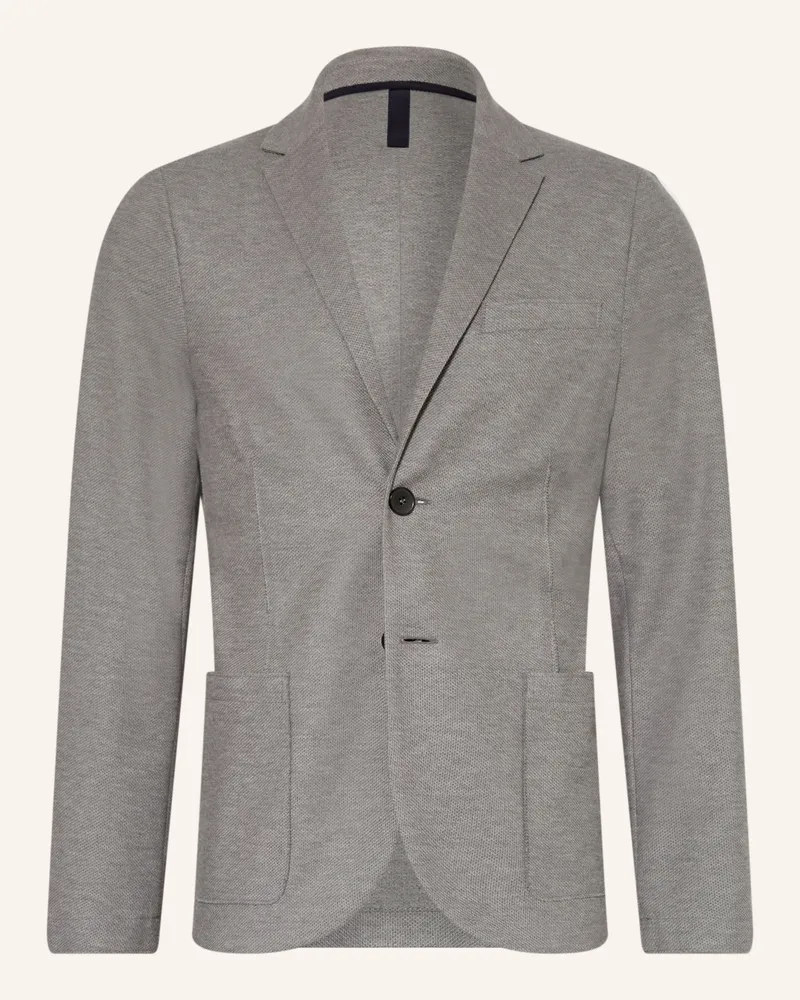 Harris Wharf London Piqué-Sakko Slim Fit grau Hellgrau