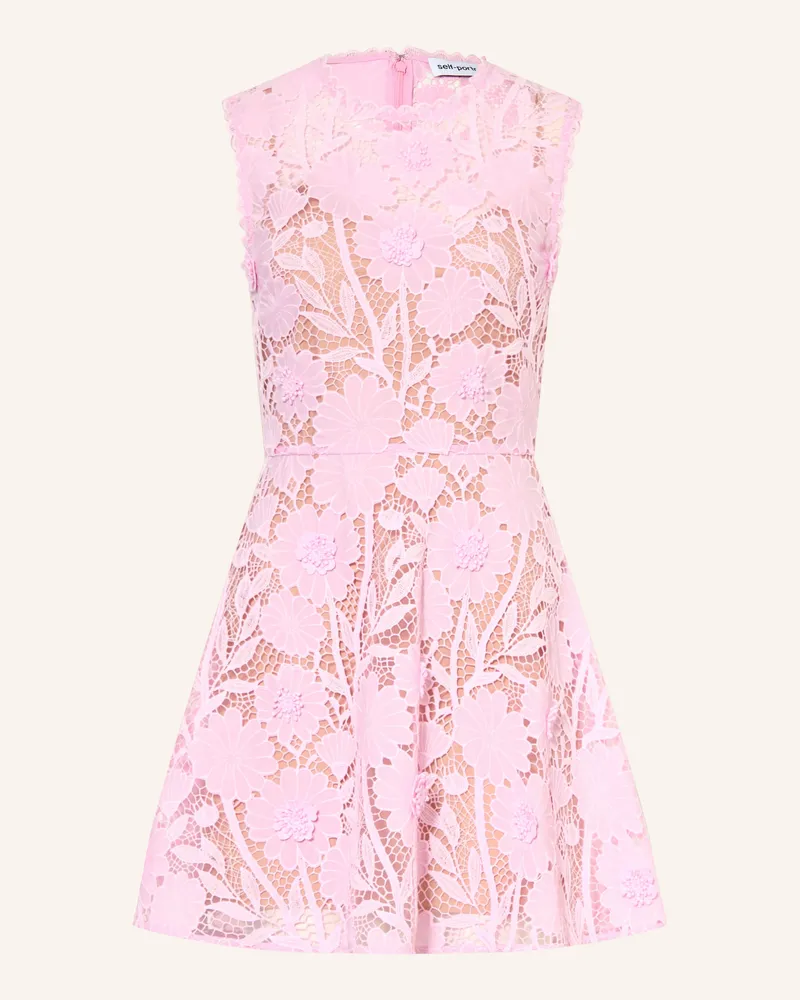 Self-Portrait Kleid Aus Lochspitze pink Pink
