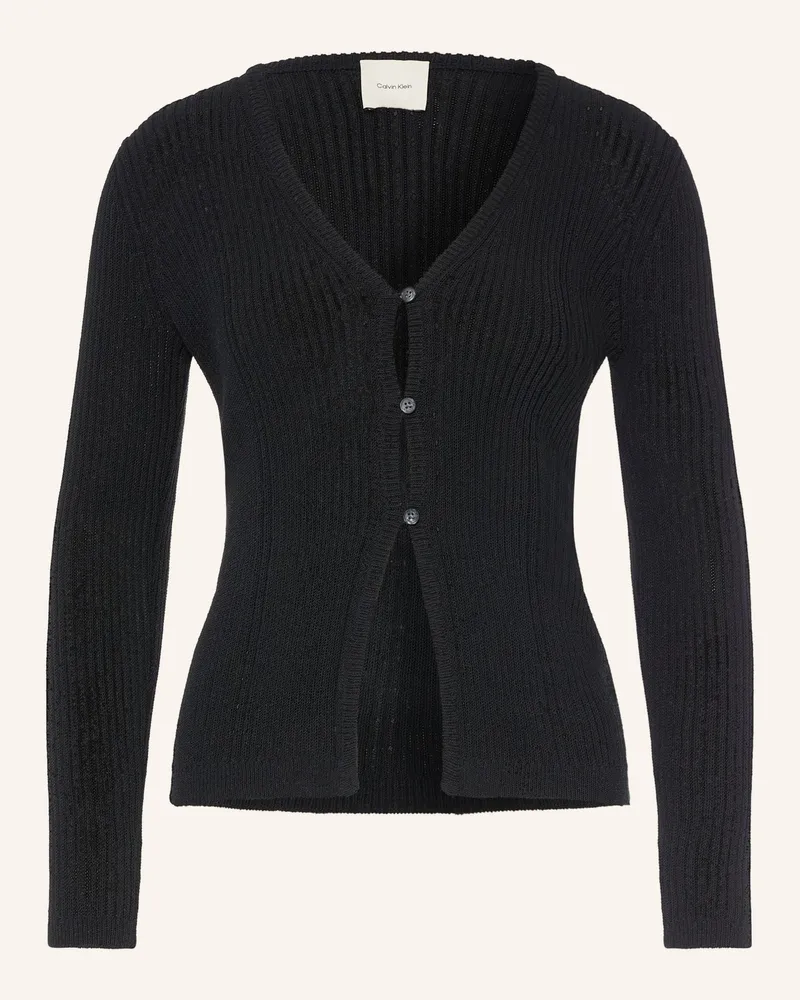 Calvin Klein Strickjacke schwarz Schwarz