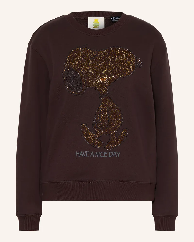 Princess goes Hollywood Sweatshirt Mit Schmucksteinen braun Dunkelbraun