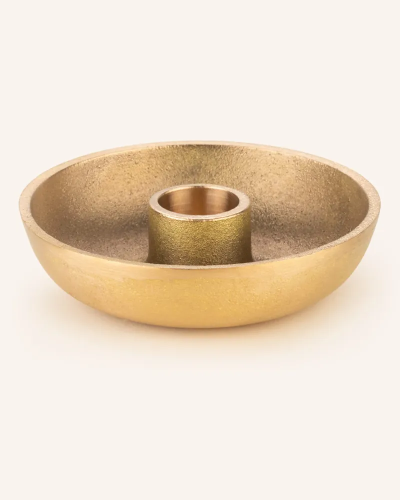 ferm LIVING Kerzenhalter BOWL Gold