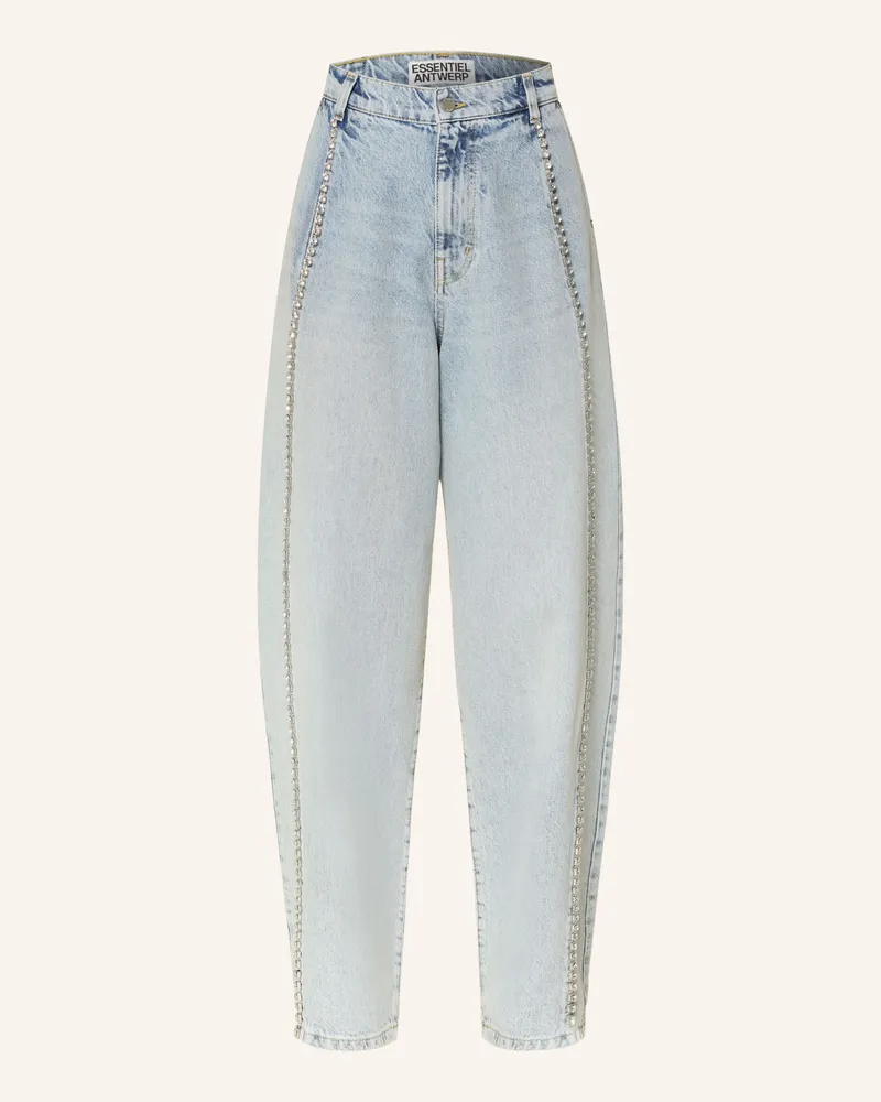 Essentiel Barrel Jeans Jawel Mit Schmucksteinen blau Nb27