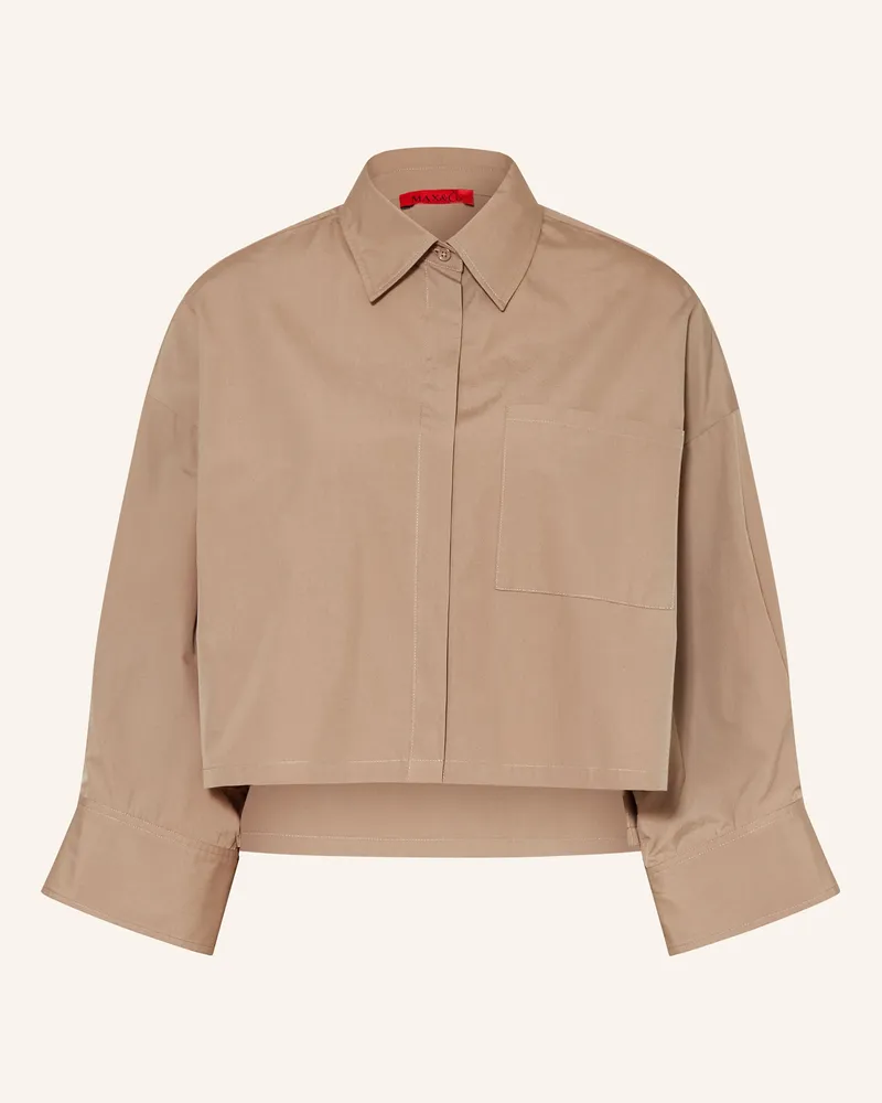 MAX&Co. Hemdbluse Veloce Mit 3/4-Arm braun Taupe