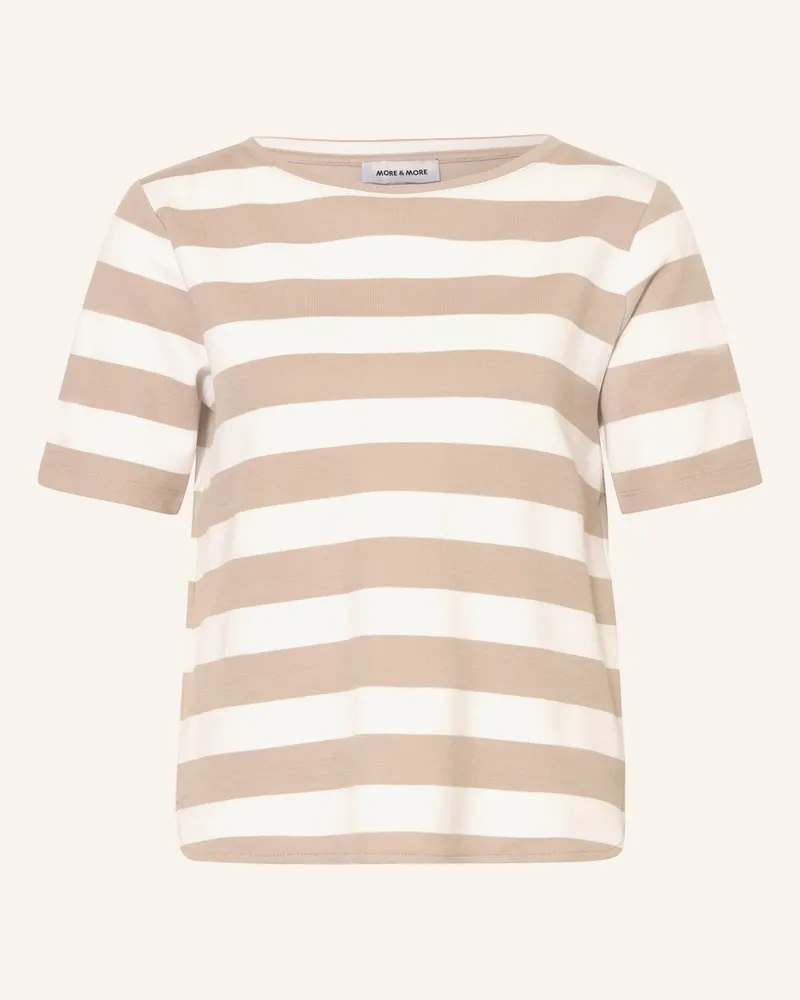 More & More T-Shirt weiss Beige