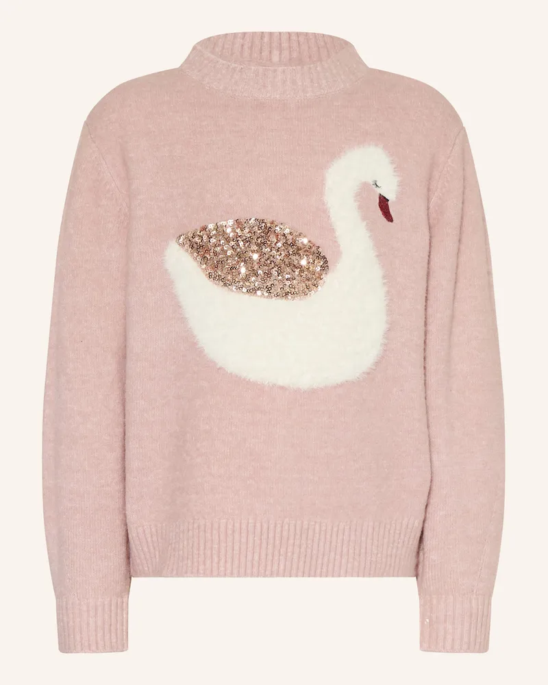 S.Oliver Pullover Mit Pailletten rosa Rosé