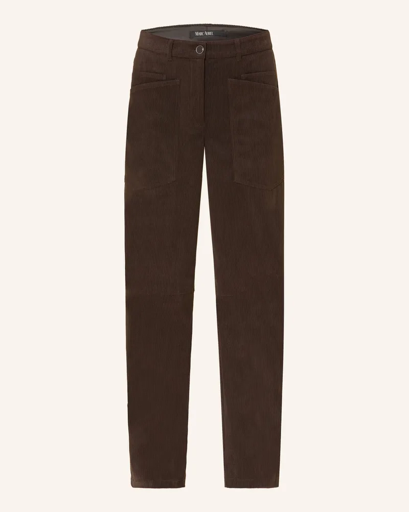 MARC AUREL Cordhose braun Dunkelbraun
