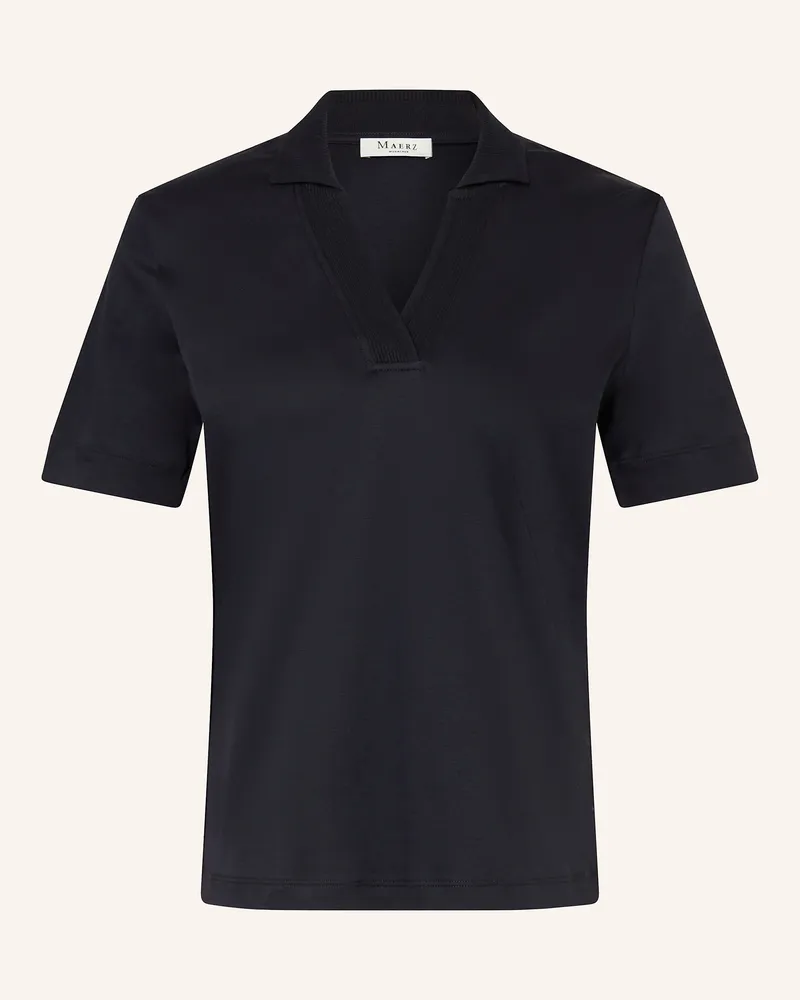 Maerz Jersey-Poloshirt Relaxed Fit Dunkelblau