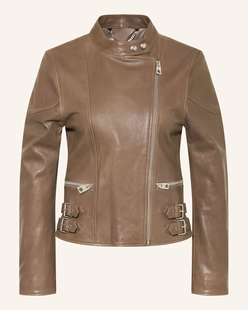 Belstaff Lederjacke Russo beige Taupe