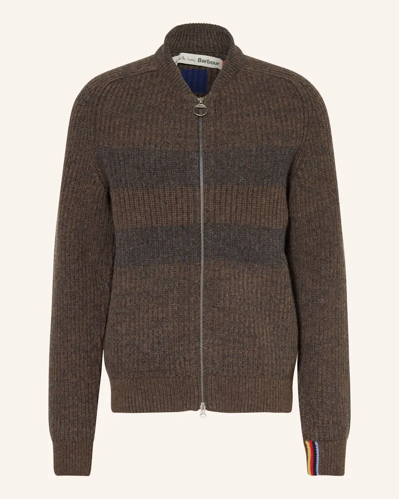 Barbour Strickjacke Braun