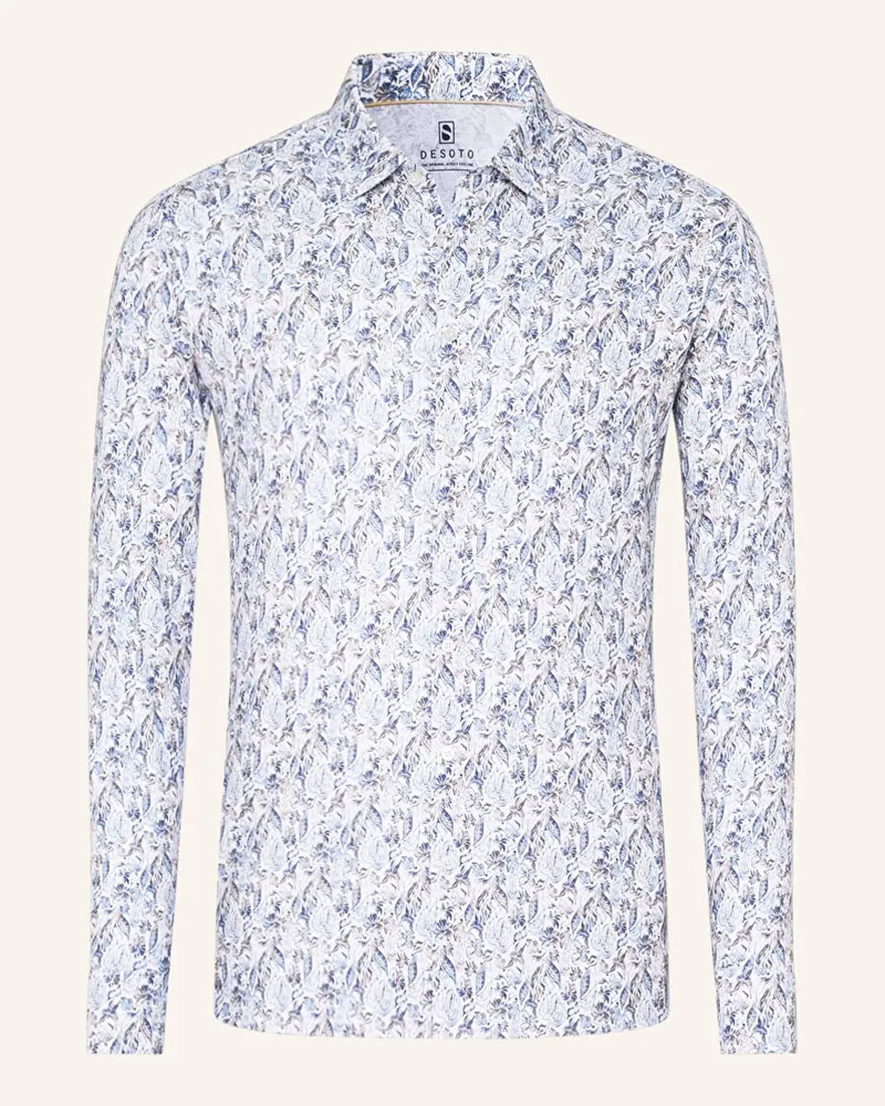 DESOTO Jerseyhemd Slim Fit Creme