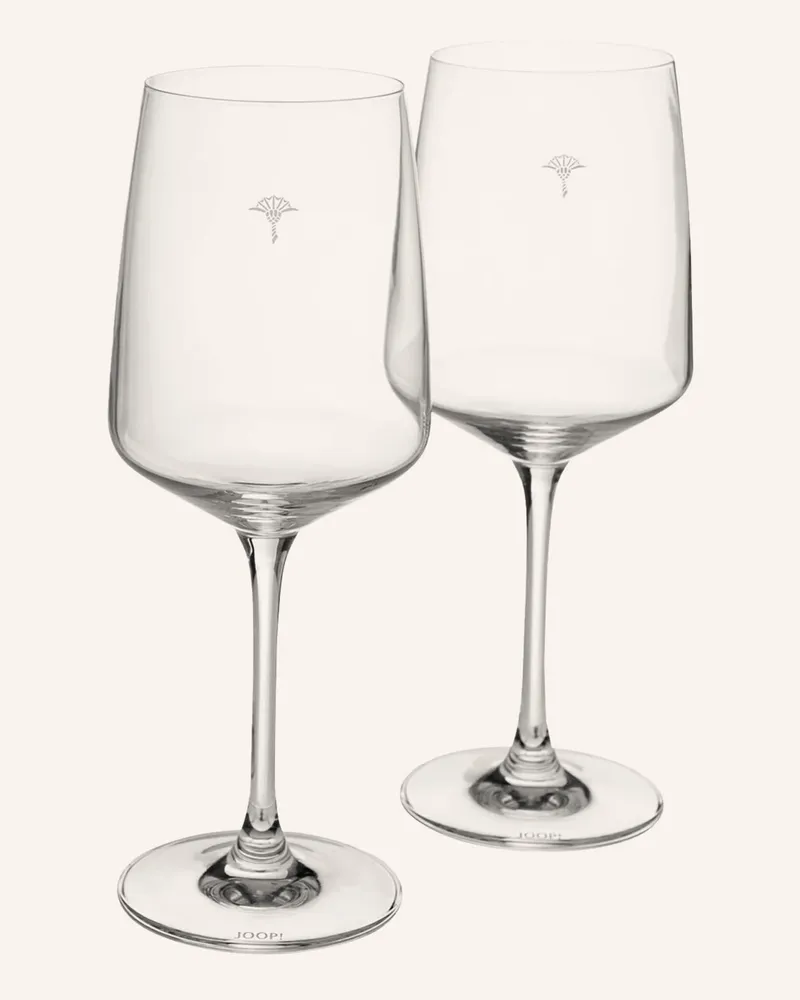 JOOP! 2er-Set Weingläser SINGLE CORNFLOWER Weiss