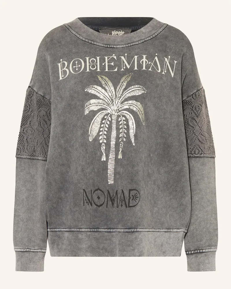 Yippie Hippie Sweatshirt grau Grau