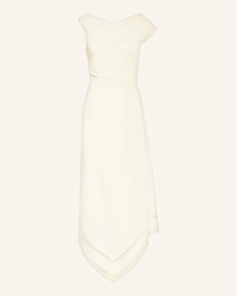 Faithfull The Brand Kleid Alva Mit Spitze beige Ecru