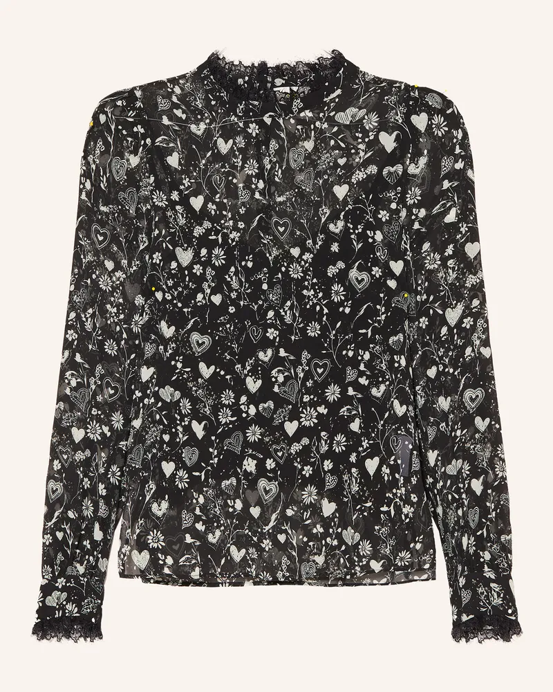 Princess goes Hollywood Blusenshirt Aus Seide Mit Spitze schwarz Schwarz