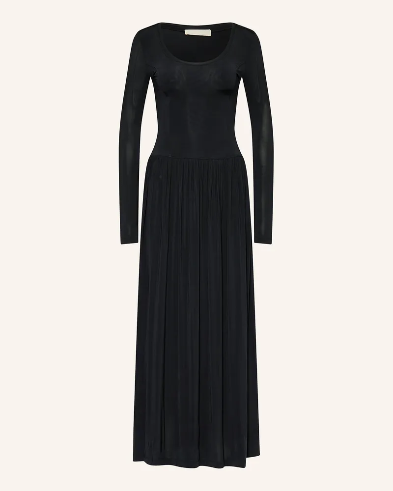 Ulla Johnson Jerseykleid AMAL mit Plissees Schwarz