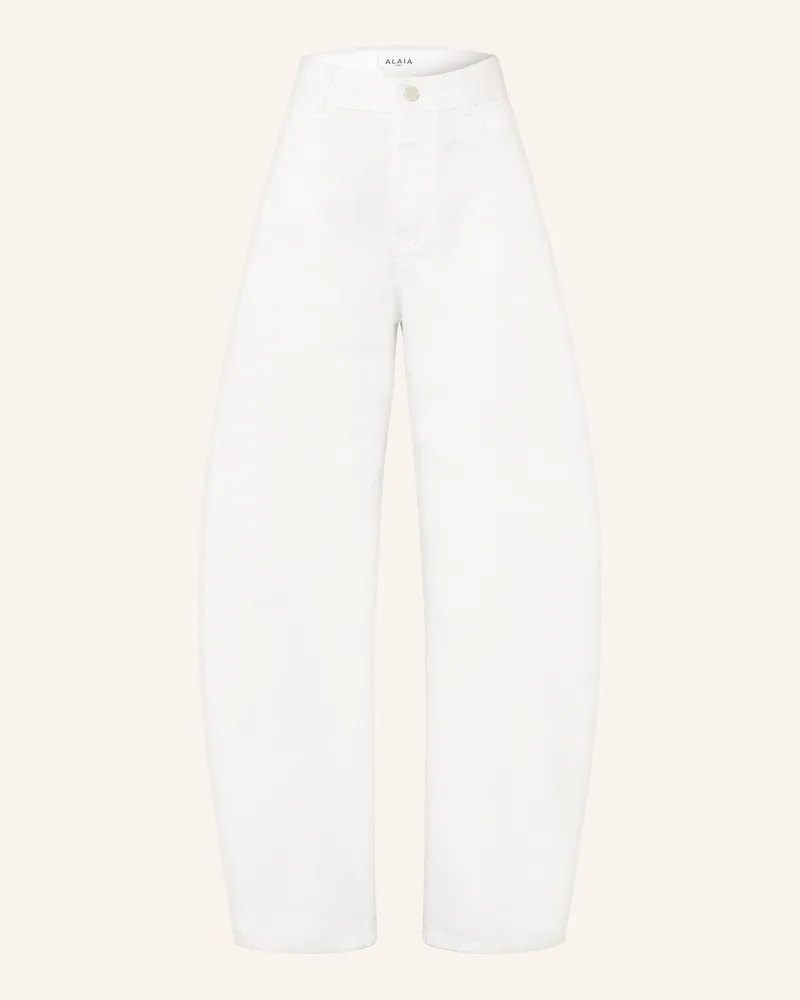 Alaïa Barrel Jeans weiss 000