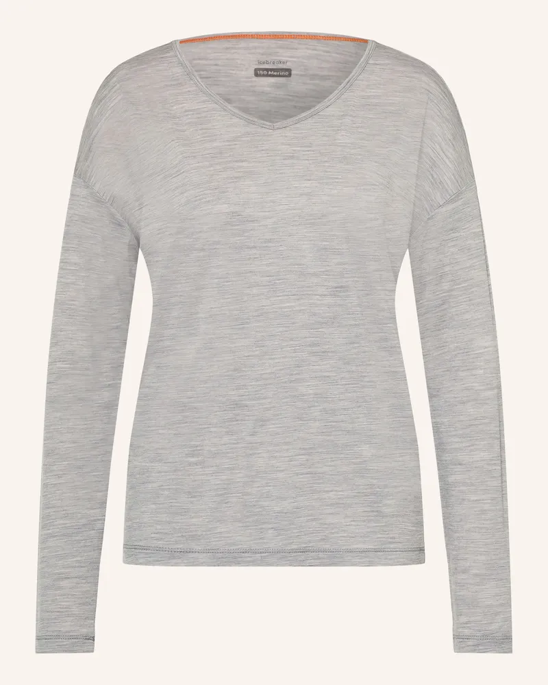 Icebreaker Funktionsshirt Merino 150 Lodge Aus Merinowolle grau Grau