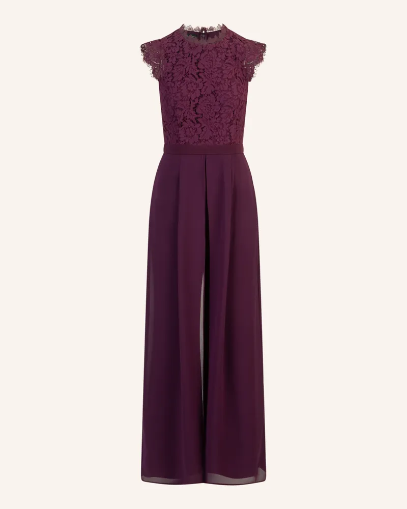 Apart Jumpsuit mit Spitze Dunkellila