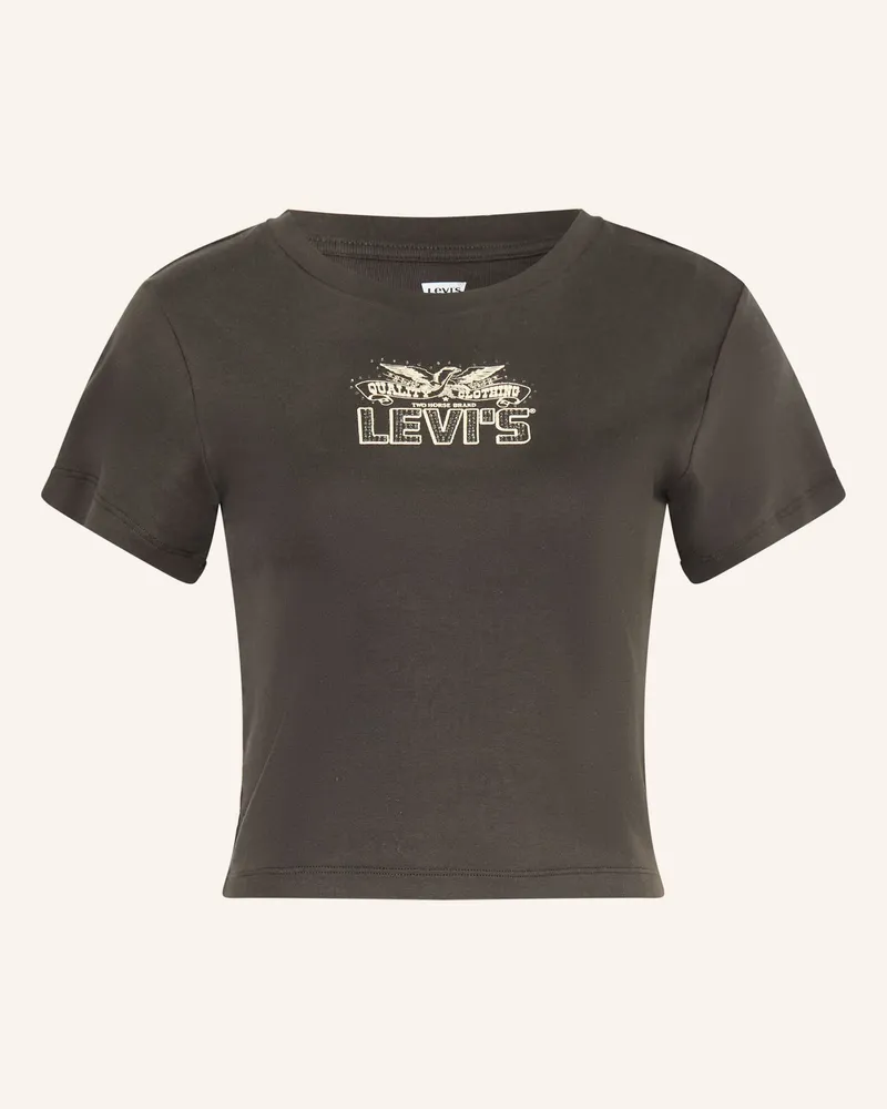 Levi's T-Shirt mit Schmucksteinen Taupe