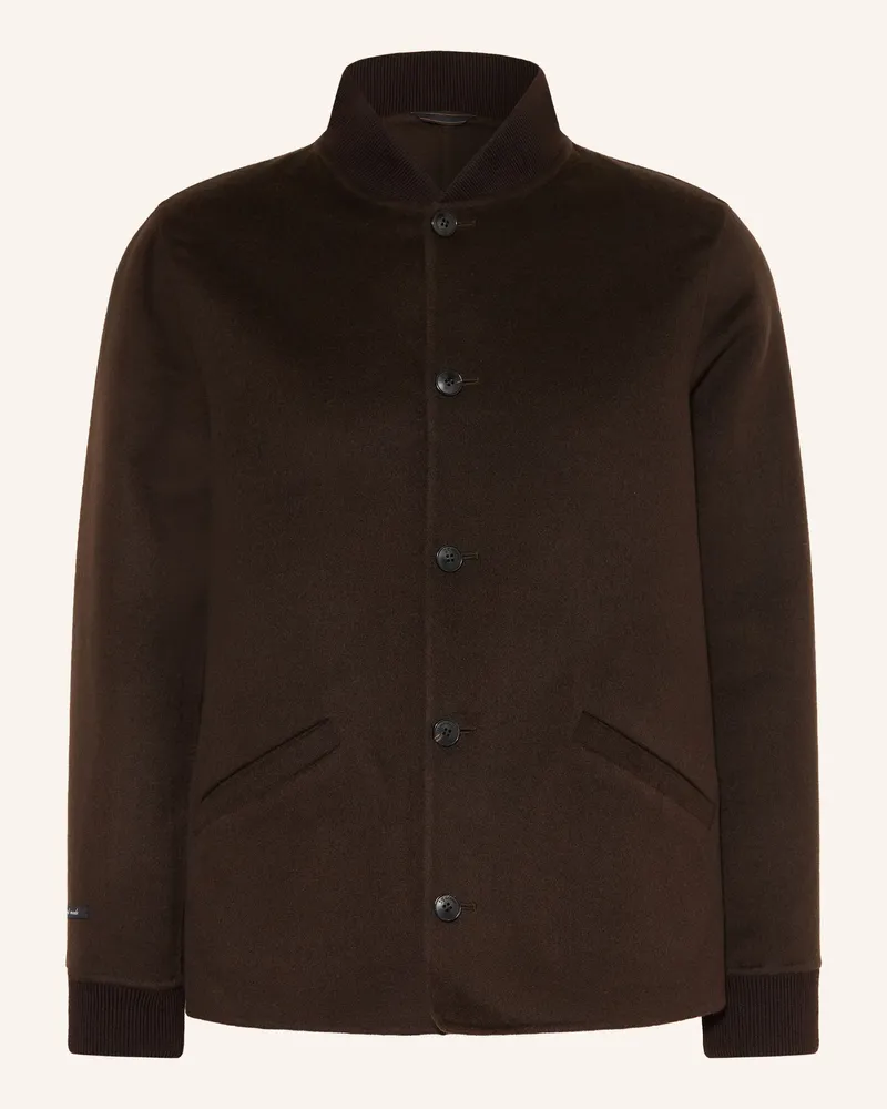 Manzoni 24 Overjacket Mit Cashmere braun Dunkelbraun