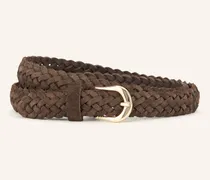 Flechtgürtel Aus Leder braun
