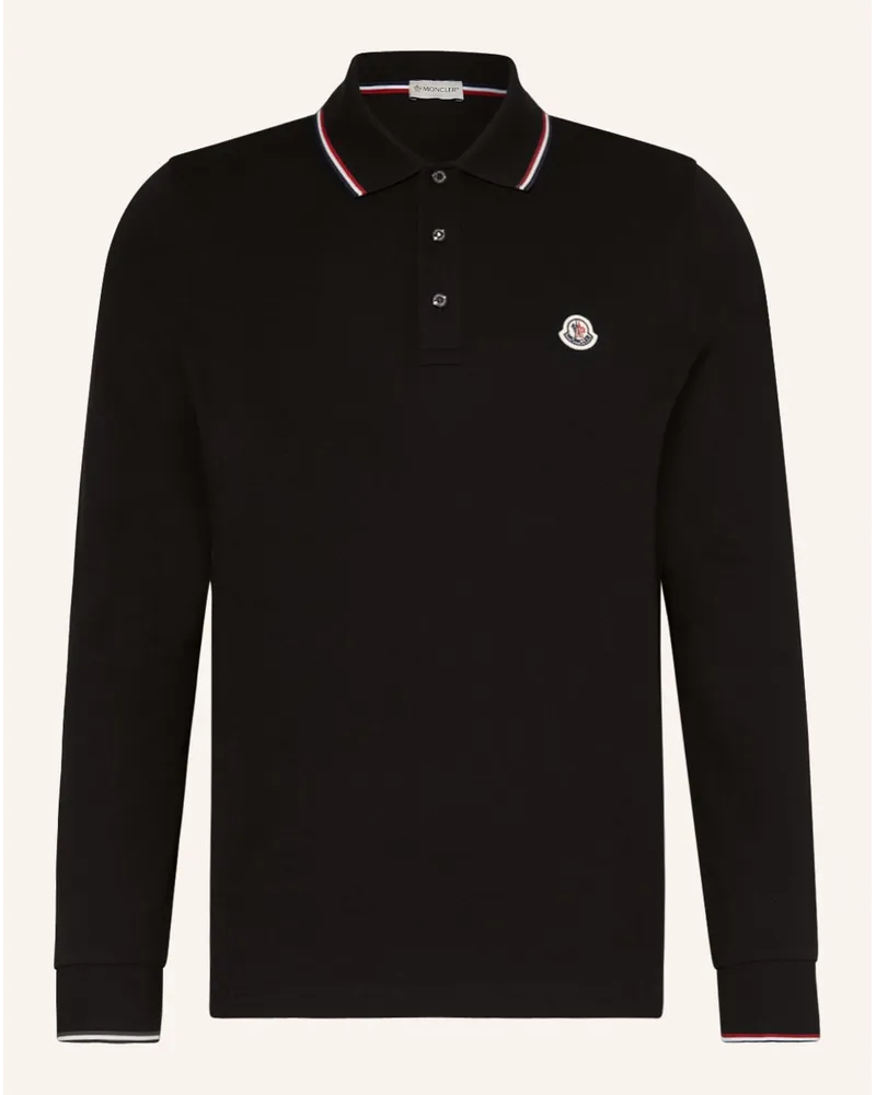 Moncler Piqué-Poloshirt Schwarz