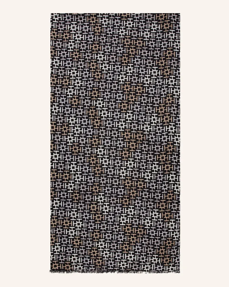 hemisphere Cashmere-Schal mit Seide Schwarz