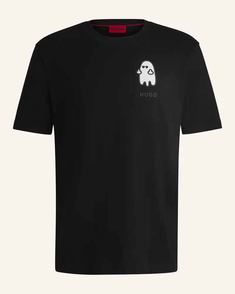 HUGO BOSS T-Shirt Dicatiko Relaxed Fit schwarz Schwarz