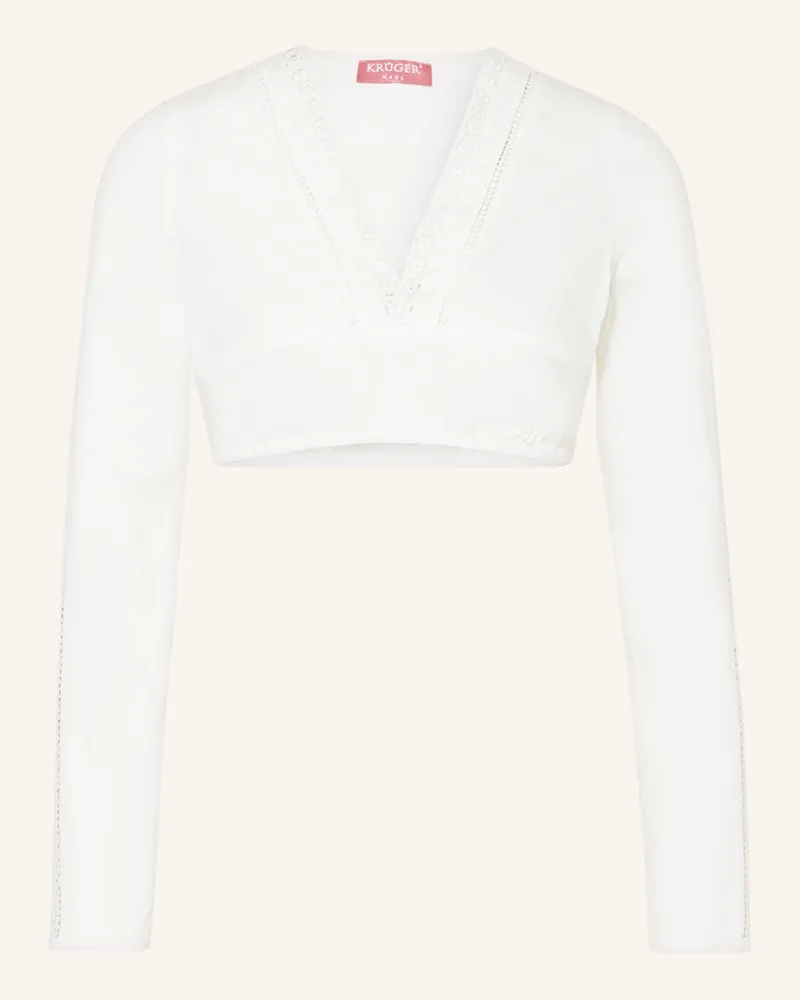 Krüger Dirndlbluse Wiebke Mit Spitze weiss Ecru