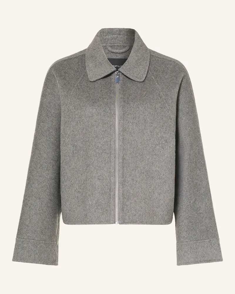 OPUS Overjacket Hanki beige Dunkelgrau
