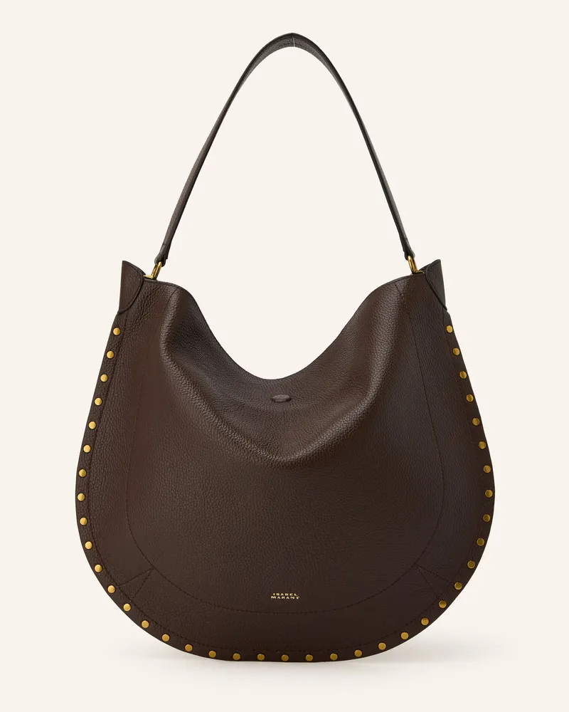 Isabel Marant Beuteltasche Oskan Mit Pouch Und Nieten braun Dunkelbraun