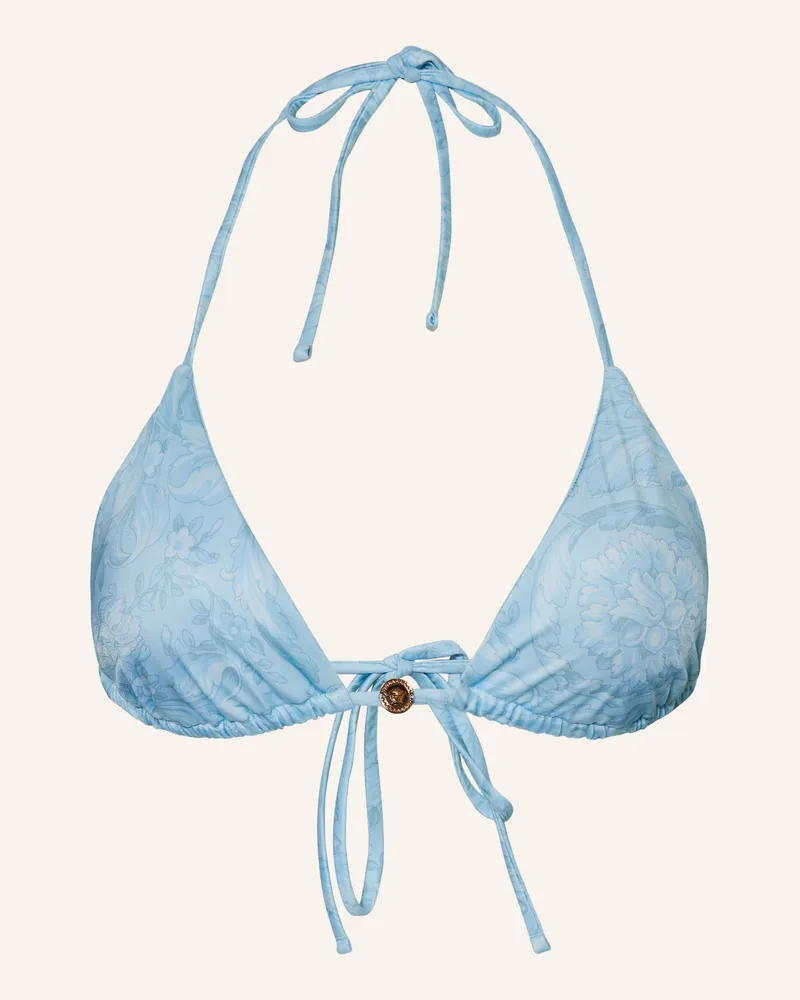 Versace Triangel-Bikini-Top Türkis