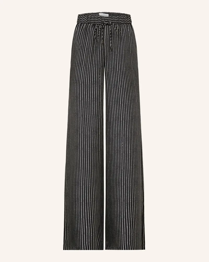 Max Mara Marlenehosen CLARINO aus Seide Schwarz
