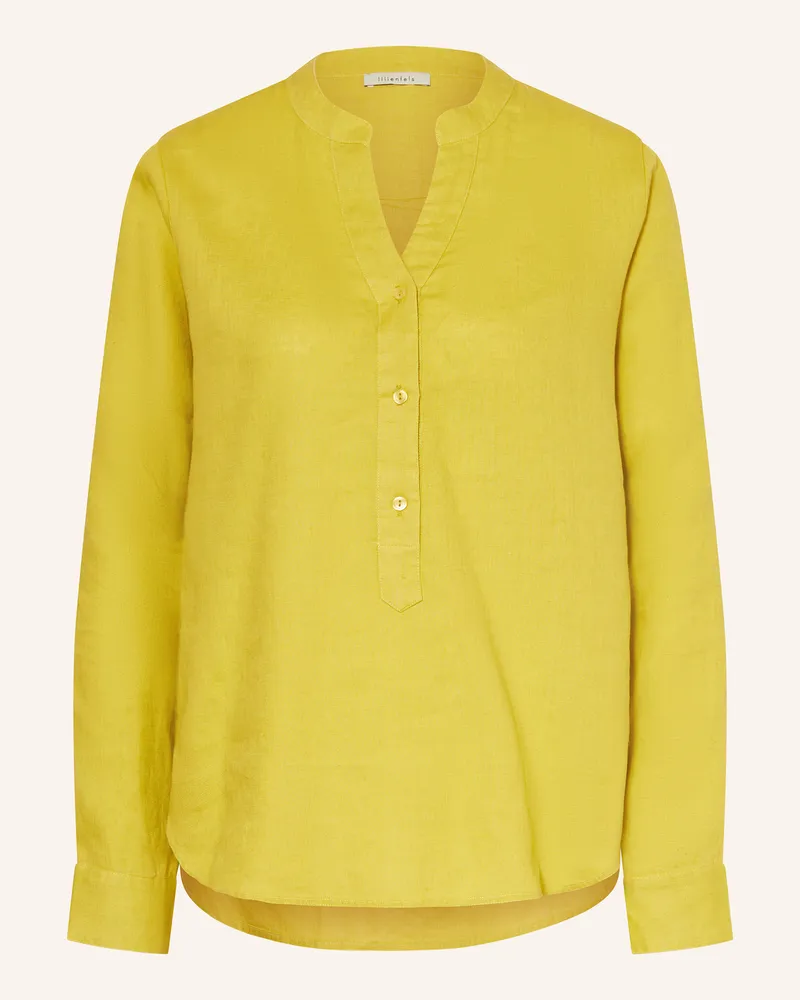 lilienfels Leinenbluse gelb Hellgrün