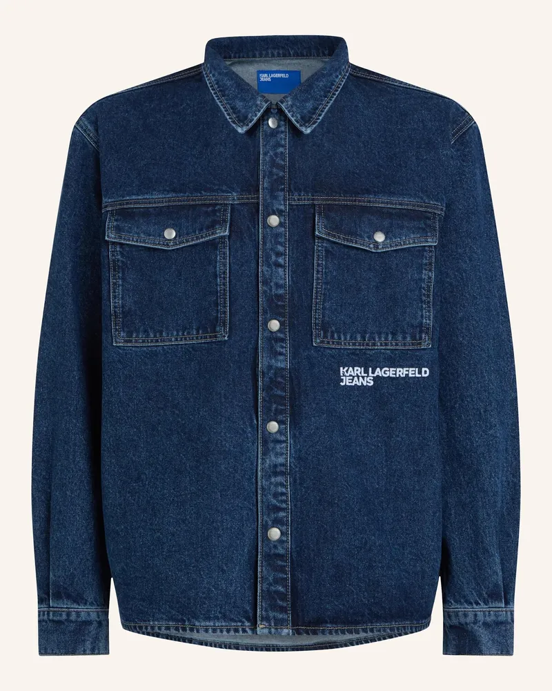 Karl Lagerfeld Hemd blau Blau