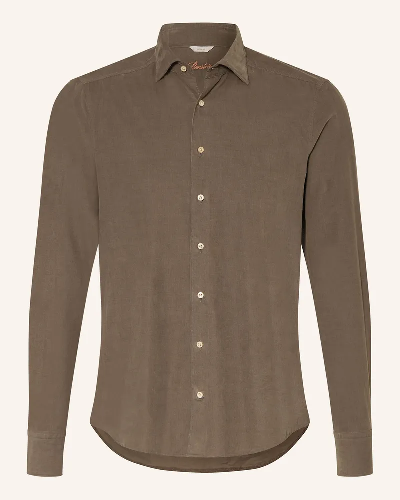 Stenströms Cordhemd Slim Fit Khaki