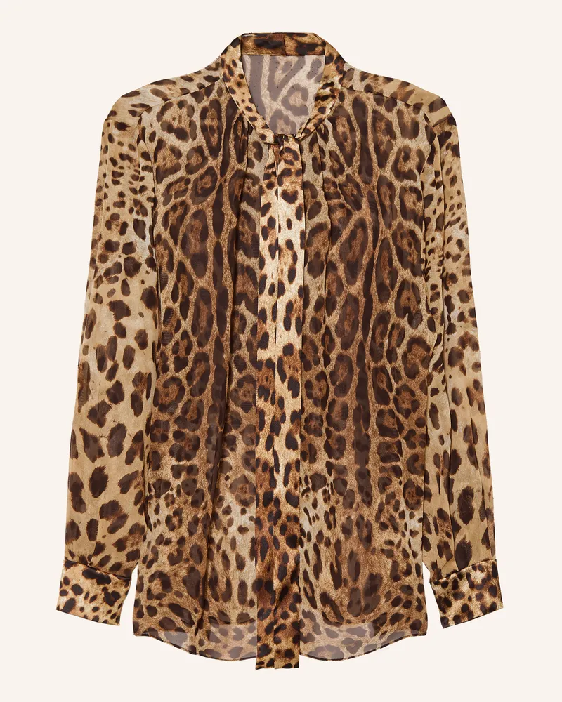 Dolce & Gabbana Schluppenbluse braun Hellbraun