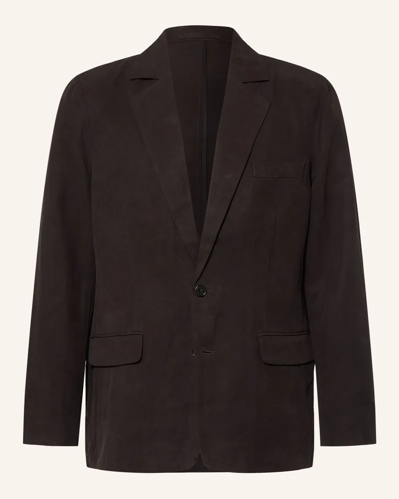 AllSaints Sakko Marko Regular Fit Mit Leinen schwarz Dunkelbraun