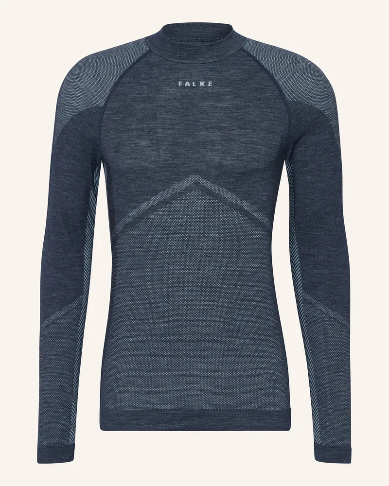 Falke Funktionswäsche-Shirt Warm blau Dunkelblau