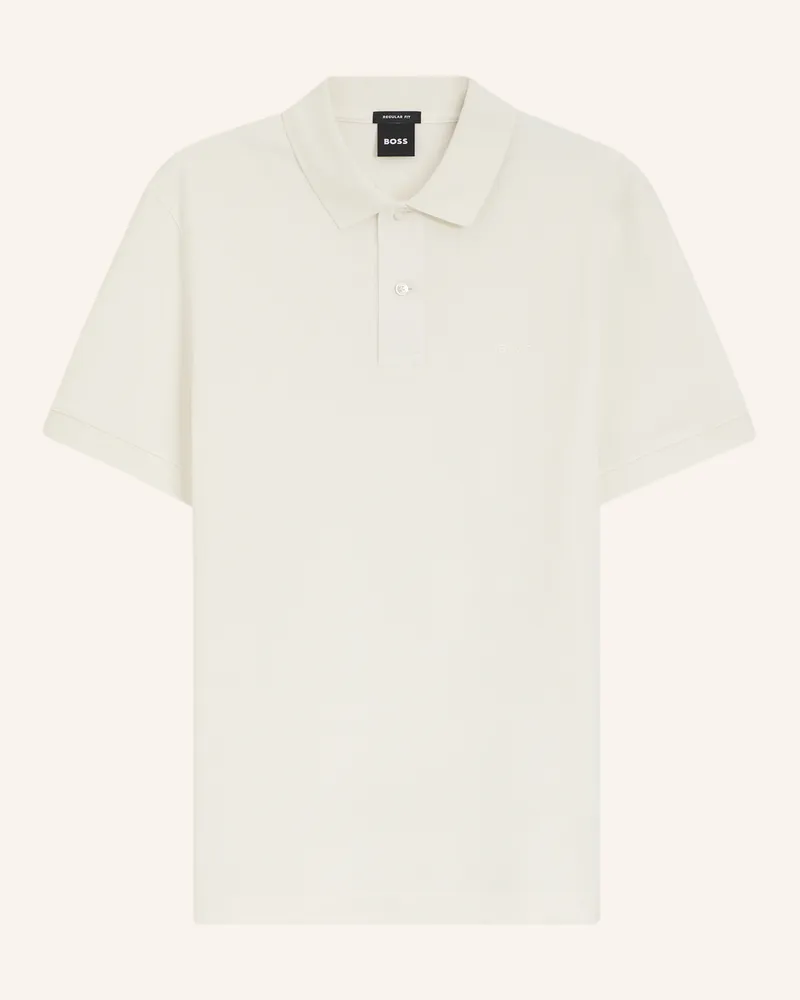 HUGO BOSS Piqué-Poloshirt Pallas Regular Fit beige Weiss