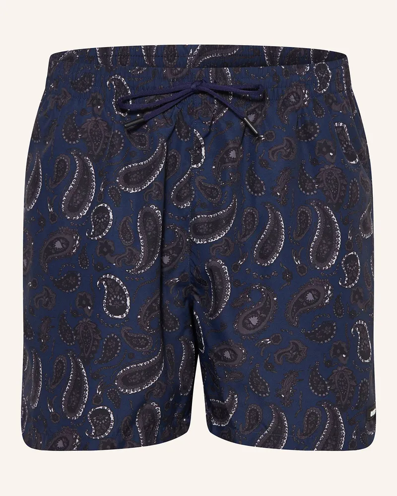HUGO BOSS Badeshorts PAISLEY Dunkelblau